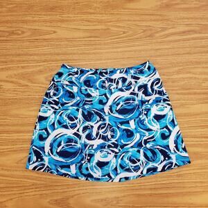 B Skinz Golf Womens M Blue White Skort Athletic